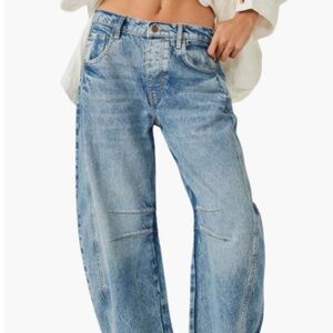 Free People Barrel Leg Jeans